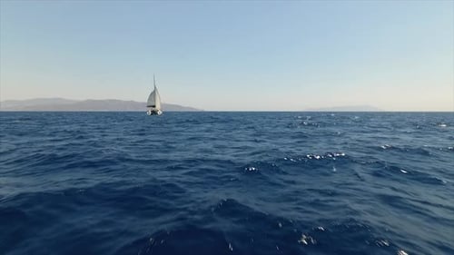 Catamaran at Sail in the Ocean