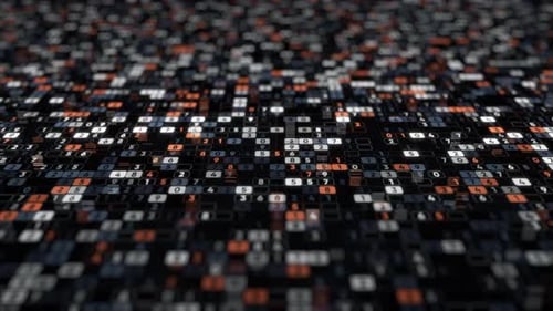 Data and number values passing through cyberspace