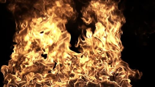 Feuer auf schwarzem Hintergrund