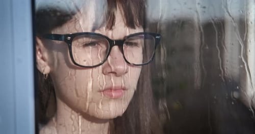 Rainy Weather Against Window