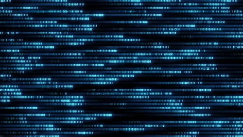 Flowing Digital Binary Code Loop Background Animation