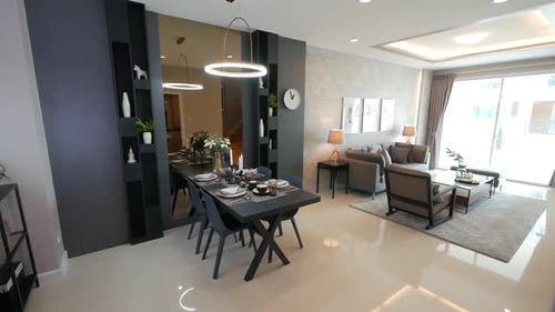 Beautiful Dining Area Fully Furnished with decorative objects