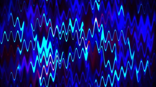 Heller neonblauer abstrakter Hintergrund mit Zick-Zack-Linie, Seamless Loop V2