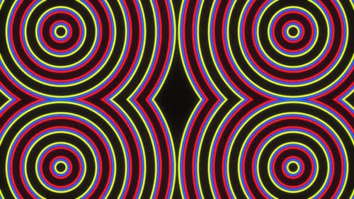 Animación de círculos multicolores VJ Loop
