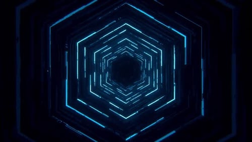 Bucle visual del túnel futurista