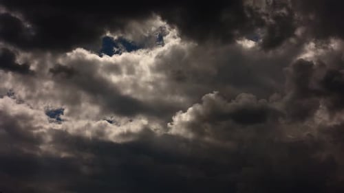 Stormy Clouds Moving Across Sky Time-Lapse