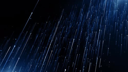 Futuristic Blue Digital Data Stream Background Animation Loop