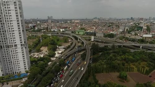 Flyover next to the building