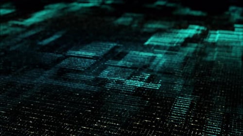 Futuristic Digital Matrix Background Animation