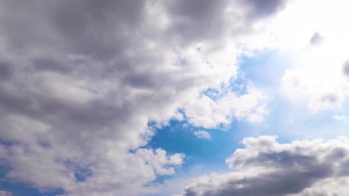 Timelapse of Clouds and Blue Sky
