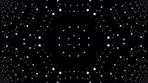 Beautiful abstract video shining bright light set smooth colorful motion with dots black background