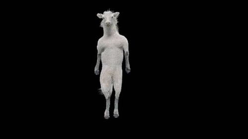 Dancing Goat Animation on Black Background