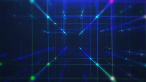 Futuristic Digital Network Connections Animated Background