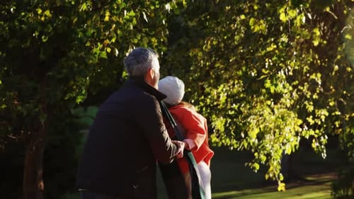 Father and Daughter Playing in the Park
