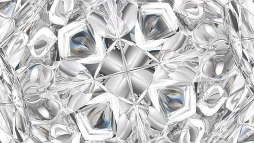 sparkling diamond macro rotating seamless loop. kaleidoscope