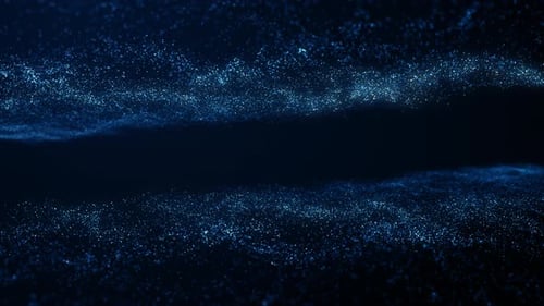 Blue field of stars Particles