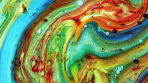 Colorful Abstract Swirls and Fluid Motion