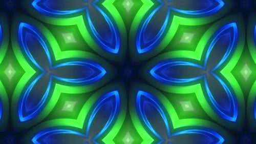 Abstract Colorful Looped Kaleidoscope
