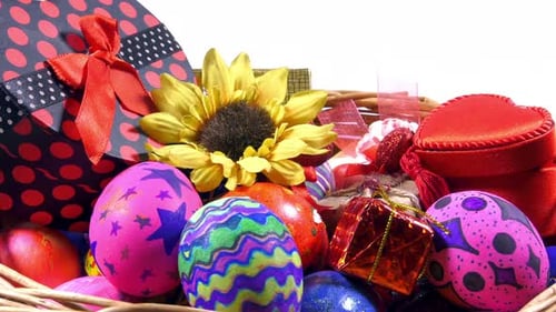 Colorful Easter Paschal Eggs Celebration