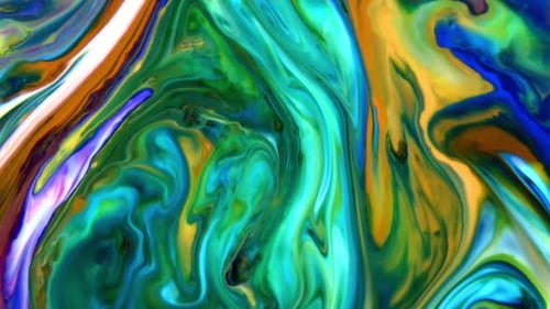 Colorful Abstract Paint Swirls