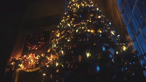 Elegant Christmas Tree with Festive Decorations