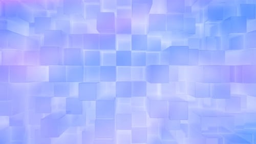 Pulsating Abstract Glowing Cubes Loop Background