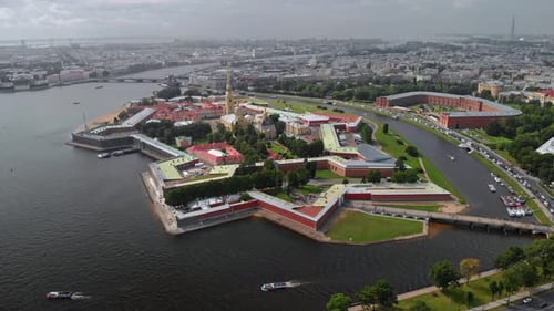 Drone View of the Saint Petersburg Attractions