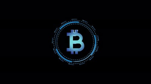 Futuristic Bitcoin Logo Reveal Animation