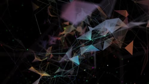Abstract Geometric Digital Network Connection Loop