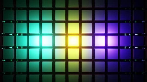 Würfelfarbige Wand Vj Loop Hintergrund HD