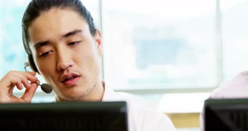 Young Adults Talking in Office Call Center