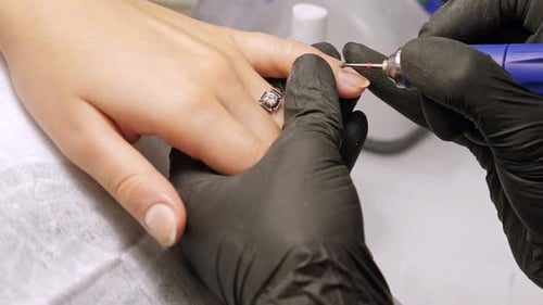 Correction of Female Nails with Drilling Machine