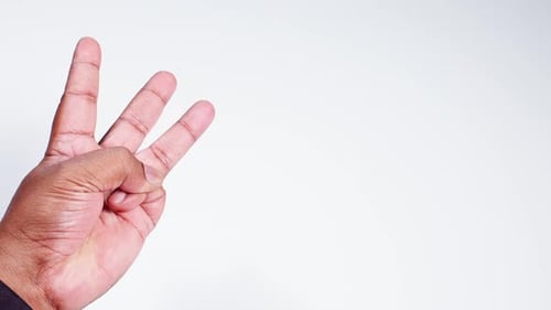 Hand Gesture Count To 5 Fingers
