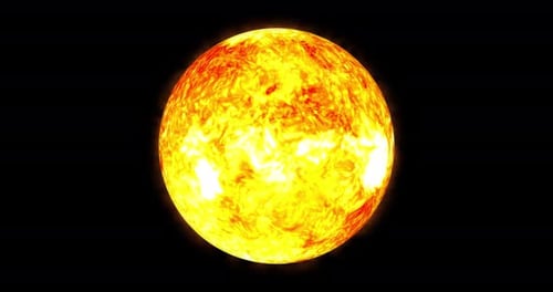 Sonne dreht seine eigene Achse. Realistisches 3D-Erdrotationskonzept 4k video \_01.2