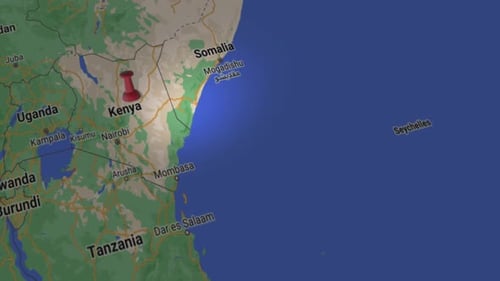 Animated 3D Map Location Pin Drop