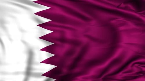 Seamless Loop Animation of Qatar National Flag