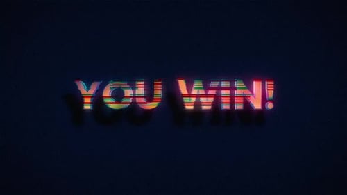 Retro-Videospiel Du gewinnst Glitch