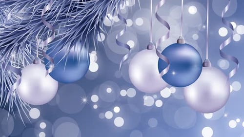 Weihnachts-Loop-Hintergrund mit Feiertagsverzierungen