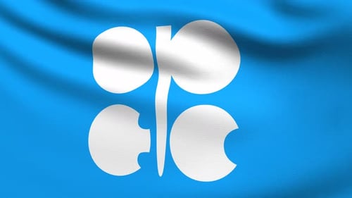 Realistic Waving OPEC Flag Digital Animation