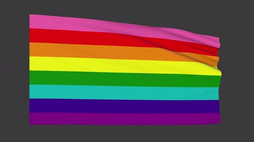Waving Rainbow Flag Animation for Pride Celebrations