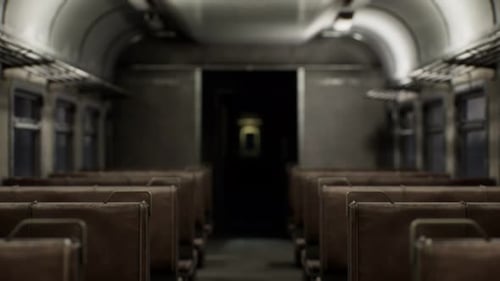 Intérieur de l'ancien train électrique soviétique