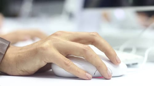Girl Using A Modern Computer Mouse
