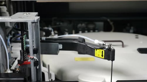 Automated Medical Testing Equipment Close Up