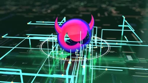 3D concept of a futuristic security concept