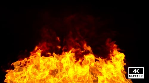 Realistic Burning Fire Flames Loop Overlay