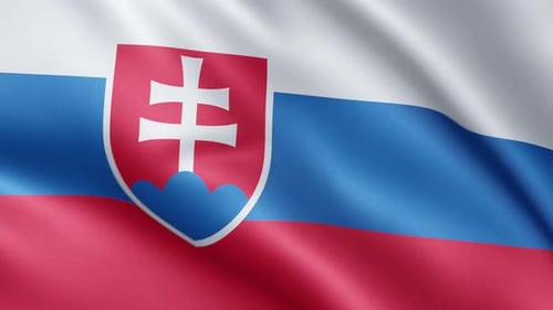 Realistic Waving Slovakia Flag Animation
