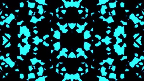 Abstract Cyan Fluid Kaleidoscopic Pattern Loop
