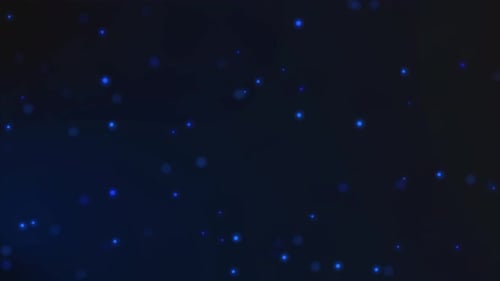 Fliegendes Teilchen, das sich auf schwarzem Hintergrund bewegt. Blaues Partikel, das sich in der Luft bewegt