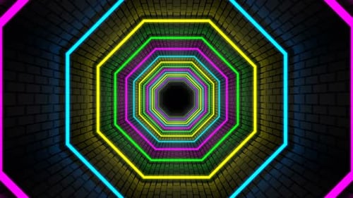 Neonfarbener Schleiftunnel