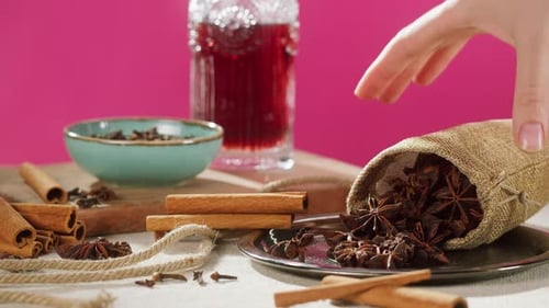 Spices for Winter Mulled Wine Preparation